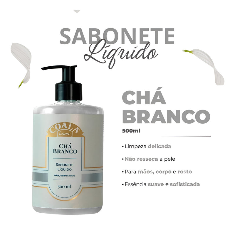 Kit 4 Coala Chá Branco Difusor Limpador Sabonete Odorizante