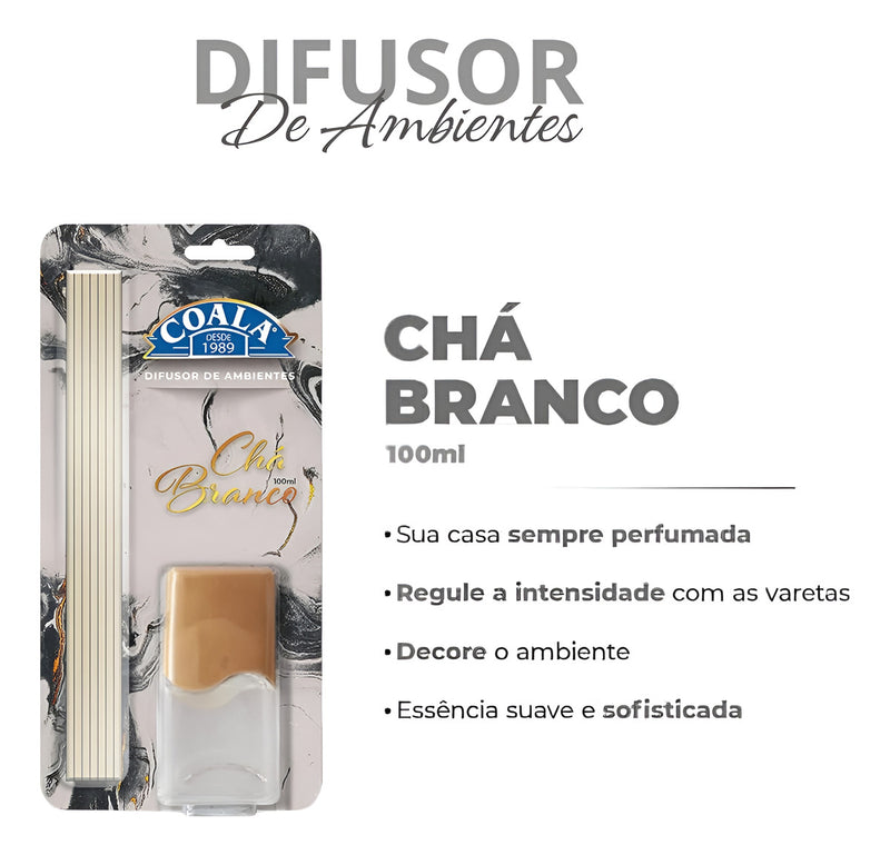 Kit 4 Coala Chá Branco Difusor Limpador Sabonete Odorizante