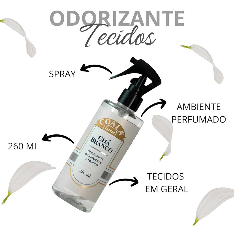 Kit 4 Coala Chá Branco Difusor Limpador Sabonete Odorizante