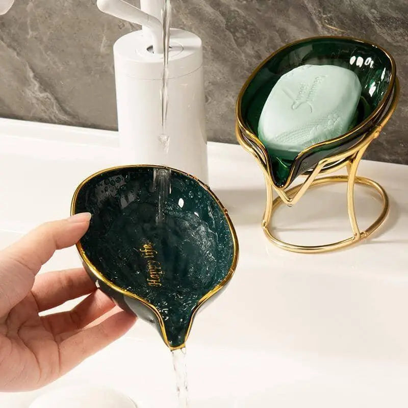 Saboneteira de Luxo de Aço Inoxidável e Acrílico